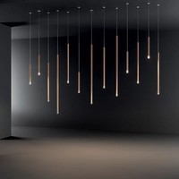 Lampe Suspendue LED Moderne Personnalisable pour Hall d'Hôtel, Hall d'Ascenseur, Décoration de Tube Droit, Luminaire Suspendu pour Cuisine
