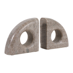 Fermalibri a mezzaluna in marmo per scaffali, accessori decorativi per libri da casa e ufficio - Product Image 3