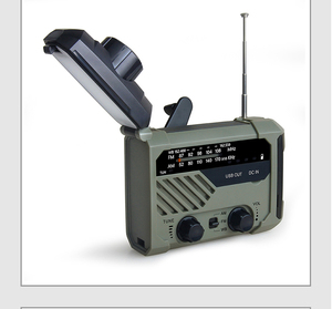 Batería de 2000mAH integrada con manivela manual, Radio Solar FM, AM, con función de batería <span class=keywords><strong>AAA</strong></span> - Product Image 1