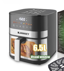 <span class=keywords><strong>Freidora</strong></span> de Aire de 1600W, 6.5L, Tamaño Familiar, Ventana de Visualización, 8 Funciones Inteligentes, Fácil de Limpiar - Product Image 1