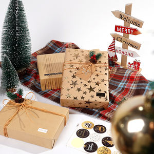 Wholesale 80g <b>Christmas</b> <b>Kraft</b> <b>Paper</b> 43*300cm Gift Luxury Custom Packaging <b>Wrapping</b> <b>Paper</b> Roll - Product Image 5