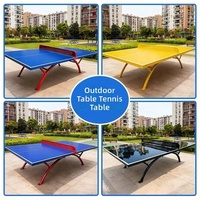 Tables de Tennis de Table Pliables pour l'Extérieur, Conformes aux Normes Nationales, Design Arqué Multi-Spécifications, Vente en Gros pour Fabricants