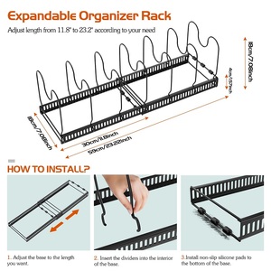 Expandable <strong>Pot</strong> <strong>Rack</strong> Adjustable <strong>Pot</strong> Lid Organizer Holders <strong>Pot</strong> <strong>Rack</strong> for Cabinet Kitchen Storage - Product Image 4