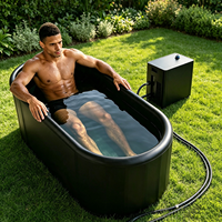 Bain de glace portable pour la récupération des athlètes, baignoire à immersion froide en PVC DWF gonflable avec refroidisseur d'eau pour la récupération sportive
