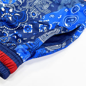 Shorts de basket-ball imprimés personnalisés tendance, style streetwear classique, en maille respirante, séchage rapide, 100% polyester, pour le sport - Product Image 5