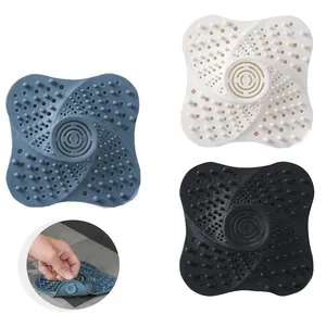 Anti-blocking Silicone Hair Catcher Stopper Plug Trap Shower Floor <b>Drain</b> <b>Covers</b> Sink Strainer Filter Bathroom Kitchen - Product Image 1