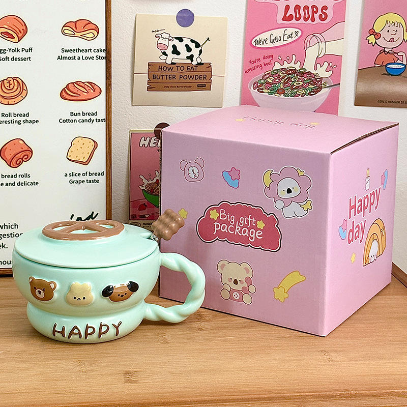 [Pink Gift Box] Pretzel Cup - Blue