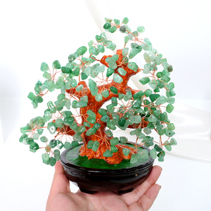 Wholesale Natural Healing Crystal Crafts Drilled Chips Crystal <b>Potted</b> Money <b>Tree</b> for Decoration - Product Image 6