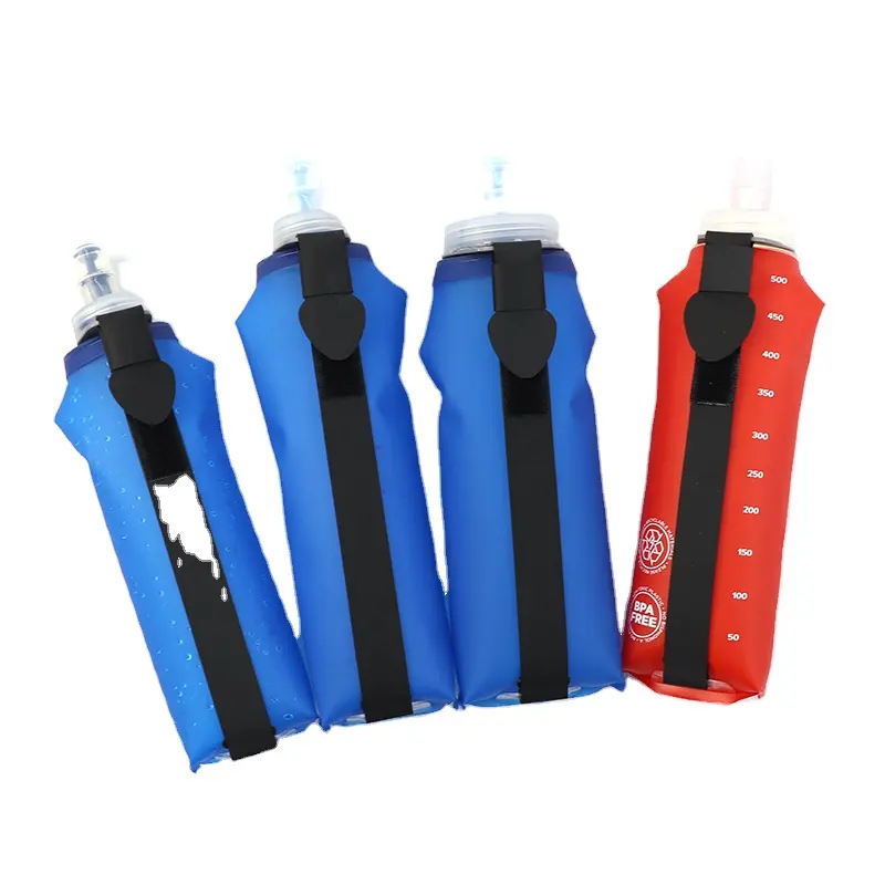 Oem/odm Folding Bottle Foldable 250ml 350ml 500ml Blue Green Gray Tpu Running Foldable Kettle Collapsible Soft Water Bottle