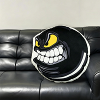 Coussin décoratif sphérique personnalisé avec motifs imprimés - Décoration pour la maison, l'hôtel, le bureau, avec des dessins de dessins animés, des feuilles, des plantes