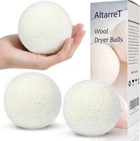 Boules de séchage en laine biologique 7-7,5 cm, réutilisables, adoucissantes, hygiéniques, anti-plis, pour sèche-linge, fabriquées en feutre biologique, sans danger pour les bébés
