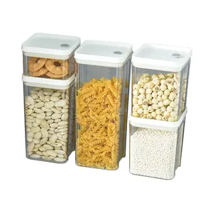 Kín đa năng tốt nhất dài hạn container thực phẩm khô container nhựa thực phẩm lưu trữ container đa chức năng trắng hiện đại