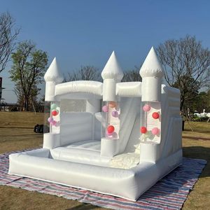 <span class=keywords><strong>Château</strong></span> gonflable blanc pour intérieur et extérieur avec piscine à balles et toboggan pour mariage, fête d'enfants, décoration <span class=keywords><strong>de</strong></span> fête d'anniversaire - Product Image 3