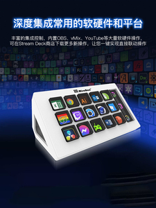 OEM HSV293S 15 <span class=keywords><strong>LCD</strong></span> Key Stream Dock con pantalla de monitoreo lateral ABS Placa frontal Directo de fábrica Pedidos por lotes pequeños - Product Image 4