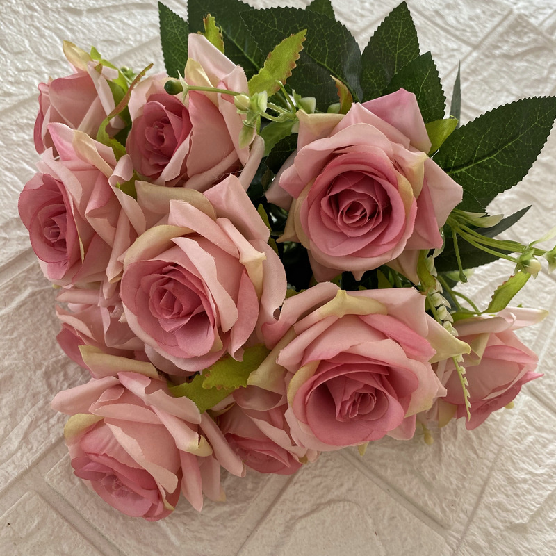 Soie rose fleur 7