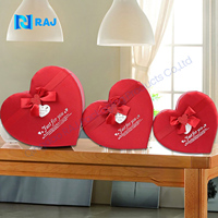 Belle et haute qualité papier personnalisé rouge en forme de coeur bougie parfum boîte-cadeau fait à la main boîte-cadeau rigide pour la Saint-Valentin
