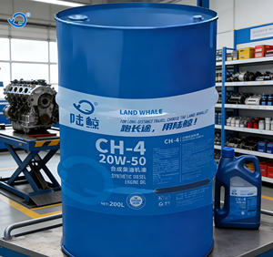 LAND WHALE Huile de nettoyage pour <span class=keywords><strong>moteur</strong></span> <span class=keywords><strong>diesel</strong></span> entièrement synthétique 200L Conteneur métallique Certifié 20W-50 API CH-4 Huile pour moto - Product Image 4