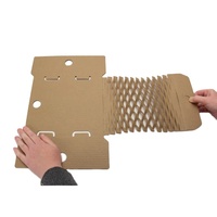 Emballage personnalisé en papier kraft alvéolé pour bouteilles en verre, produits cosmétiques, boîte d'expédition avec insert fixe