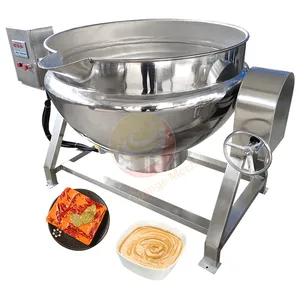 ORME Industrial 500 Litros Gas Type Electric Steam Marmita Cook Pot De Acero Coccion Con Agitador Mermelada a Vapor