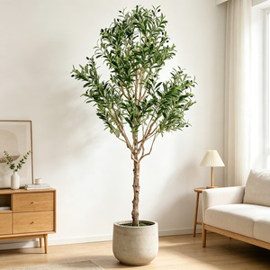 <span class=keywords><strong>Olivier</strong></span> artificiel OEM de 2,10 m avec tronc en bois texturé unique et pot, idéal pour la décoration de véranda et de cour. - Product Image 1