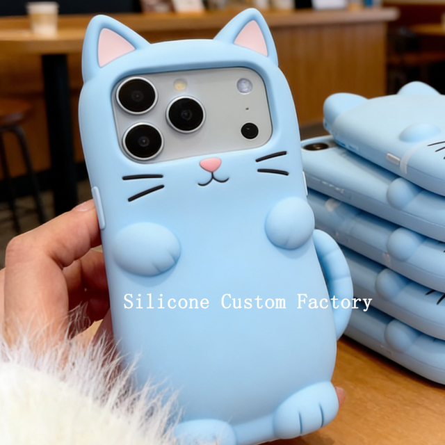 Factory Custom Special Cool Cat Soft Silicone Cellphone Case Soft BPA Free Silicone Mobile Phone Case Hosehould Daily Neccessory