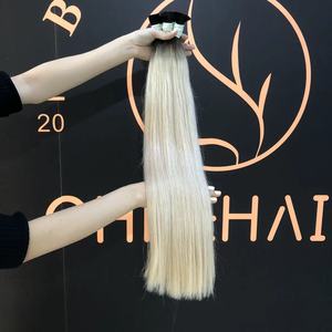 Extensiones de Cabello Humano con Cutícula Alineada 6/613 <span class=keywords><strong>Rubio</strong></span> con Raíz Degradada, Extensiones de Cabello Humano Brasileño al por Mayor - Product Image 4