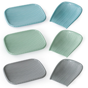 Xiangyuan <b>melamine</b> hot pot dish <b>plate</b>, imitation porcelain side dish <b>plate</b>, plastic creative bamboo woven barbecue <b>plate</b>, - Product Image 1