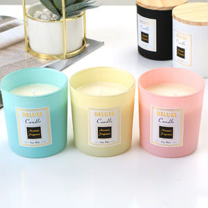 Contenitore di candela satinato opaco di colore barattolo di vetro con coperchio <span class=keywords><strong>in</strong></span> <span class=keywords><strong>legno</strong></span> <span class=keywords><strong>portacandele</strong></span> Votive <span class=keywords><strong>in</strong></span> vetro - Product Image 6