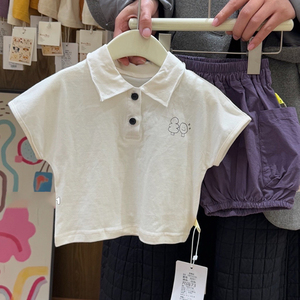 Camiseta con cuello tipo polo para niños, a la moda, elegante y versátil, estilo nuevo para bebés - Product Image 4