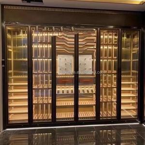 Armoire Réfrigérée à Vin en Acier Inoxydable Personnalisable avec Thermostat Réglable et Porte Vitrée Moderne pour Salon F-108 - Product Image 3