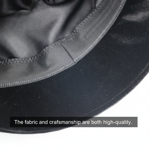 หมวกบักเก็ตกำมะหยี่แฟชั่น ประดับเพชรเต็มใบ หมวกชาวประมงระยิบระยับ หมวกกำมะหยี่กลิตเตอร์สุดหรู - Product Image 5