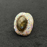 Bague en Agate de Luxe de Haute Qualité pour Femme, Design Tendance, Bague Ouverte en Pierre Précieuse, Bijoux Fins pour Femme, Décoration de Doigt