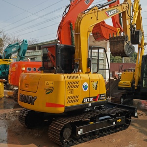 Excavateur Sany SY75 de 7 tonnes d'occasion avec de faibles heures de travail, moteur de boîte de vitesses SY60C 75C 95C 135C 215C d'occasion - Product Image 2