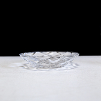 Ensemble tasse à café et soucoupe en verre facetté ZK260074, motif diamant, tasse à thé transparente avec poignée pour la maison, le café, la restauration, la vaisselle de table