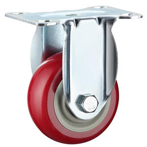 2,5/3/4/5 Zoll rote Lenk rollen aus PVC-Stahl mit doppelter Sicherheits bremse und Doppel lager und Tragfähigkeit von 70-120kg - Product Image 2