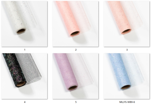 סגנון קוריאני בסגנון בתולת ים זוהר נצנצים פנינה חרוזים שימר רשת חתונה זר פרחים - Product Image 3