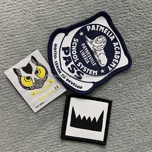 High Quality Woven Label Badge Custom Woven Team Badges Woven Sport Badge