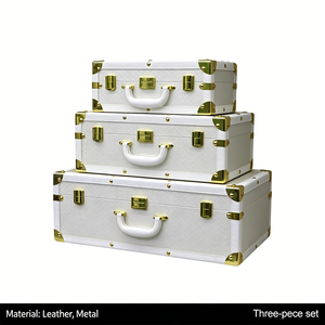 Valigetta Rettangolare in Pelle Stile Retrò Europeo, Grande Capacità, Portatile, per Armadio, <span class=keywords><strong>Scrivania</strong></span>, Showroom, Arredamento Casa - Product Image 5