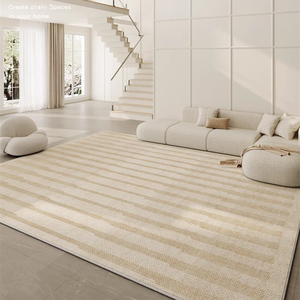 Grand Tapis de Salon Luxueux en Faux Cachemire au Design Abstrait Moderne Fabriqué à la Machine - Product Image 6