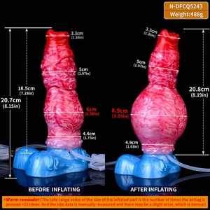 NNSX Silicone Horse <b>Dildo</b> Inflatable Squirting Realistic Penis Cock Sex Toys Game Anal Plug Adult for Women Men - Product Image 6