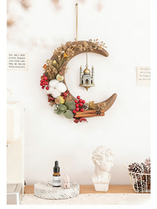 Guirlande décorative de Noël avec fleurs séchées éternelles, grandes cloches, roses, cônes de pin, cadeau de Noël - Product Image 3