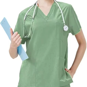 Uniforme Médico para Mujer con Cuello en V, Manga Corta, 2 Bolsillos, Suave, Elástico, Absorbente de Sudor y Humedad - Product Image 3