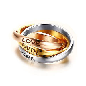 Set di 3 Anelli Personalizzabili all'Ingrosso, Anelli Familiari in Acciaio Inossidabile per Matrimonio e Fidanzamento, Anelli Personalizzati - Product Image 4