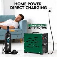 Compresseur d'air à double cylindre TUDIVNG CE AC à gonflage rapide HPA 2.2KW 4500psi 300bar 30mpa pour bouteille de gaz, paintball et plongée