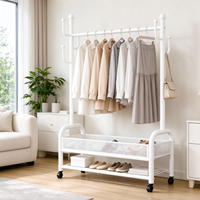 Séchoir à linge portable double en métal de haute qualité, robuste et écologique, pour balcon et salon extérieur