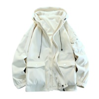 Veste à capuche pour homme personnalisée pour l'automne et l'hiver, coupe-vent et imperméable, respirante et ample, veste tendance polyvalente