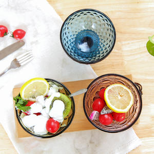 Ventes en gros de coupes à yaourt <span class=keywords><strong>vintage</strong></span> en <span class=keywords><strong>verre</strong></span> gaufré pour fêtes, mariages, desserts, milkshakes, glaces - Product Image 5