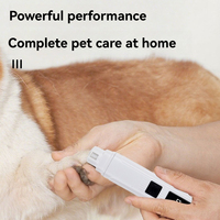 Lime à ongles électrique pour animaux de compagnie, coupe-griffes rechargeable en plastique pour chats et chiens, fonctionnement silencieux, style simple