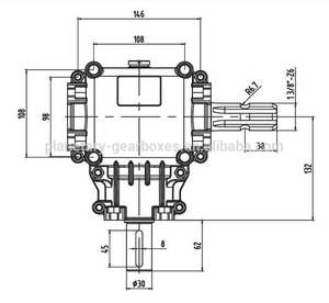 Boîte de vitesses de tracteur pour arbre d'entraînement de prise de force, machines agricoles 540 tr/min, rapport 1:2.78, fabricant chinois OEM / ODM - Product Image 2