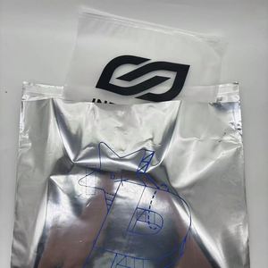 Custom LOGO Printed Poly Silver Shipping Mailer <b>Clothing</b> Metallic Mailing <b>Bags</b> - Product Image 6